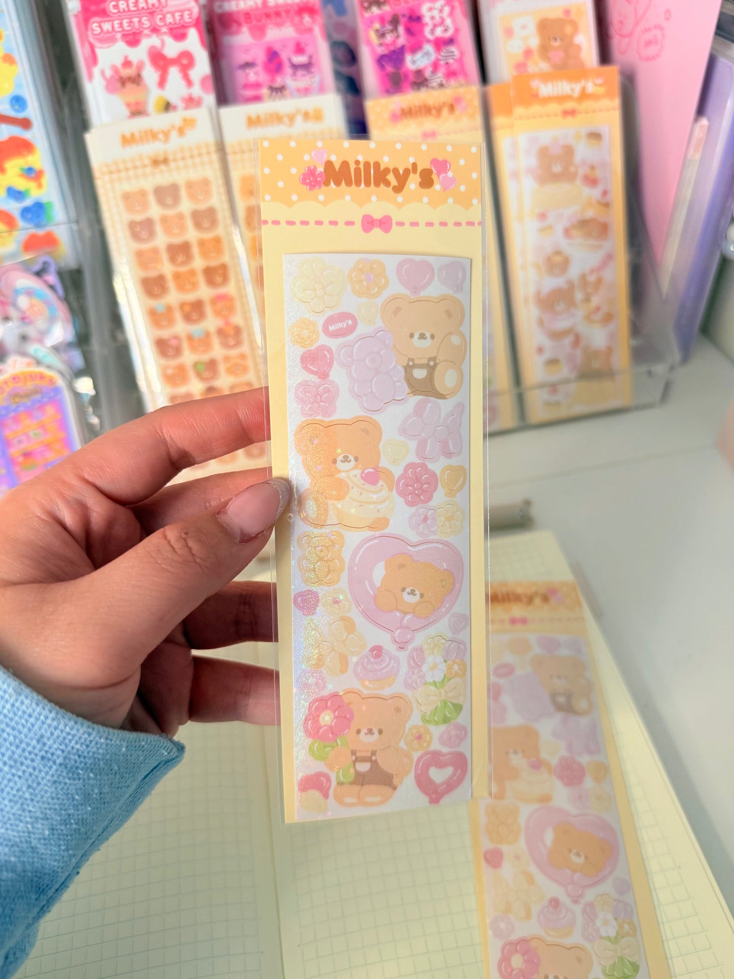 Milky's — Bear Balloon Sticker Sheet