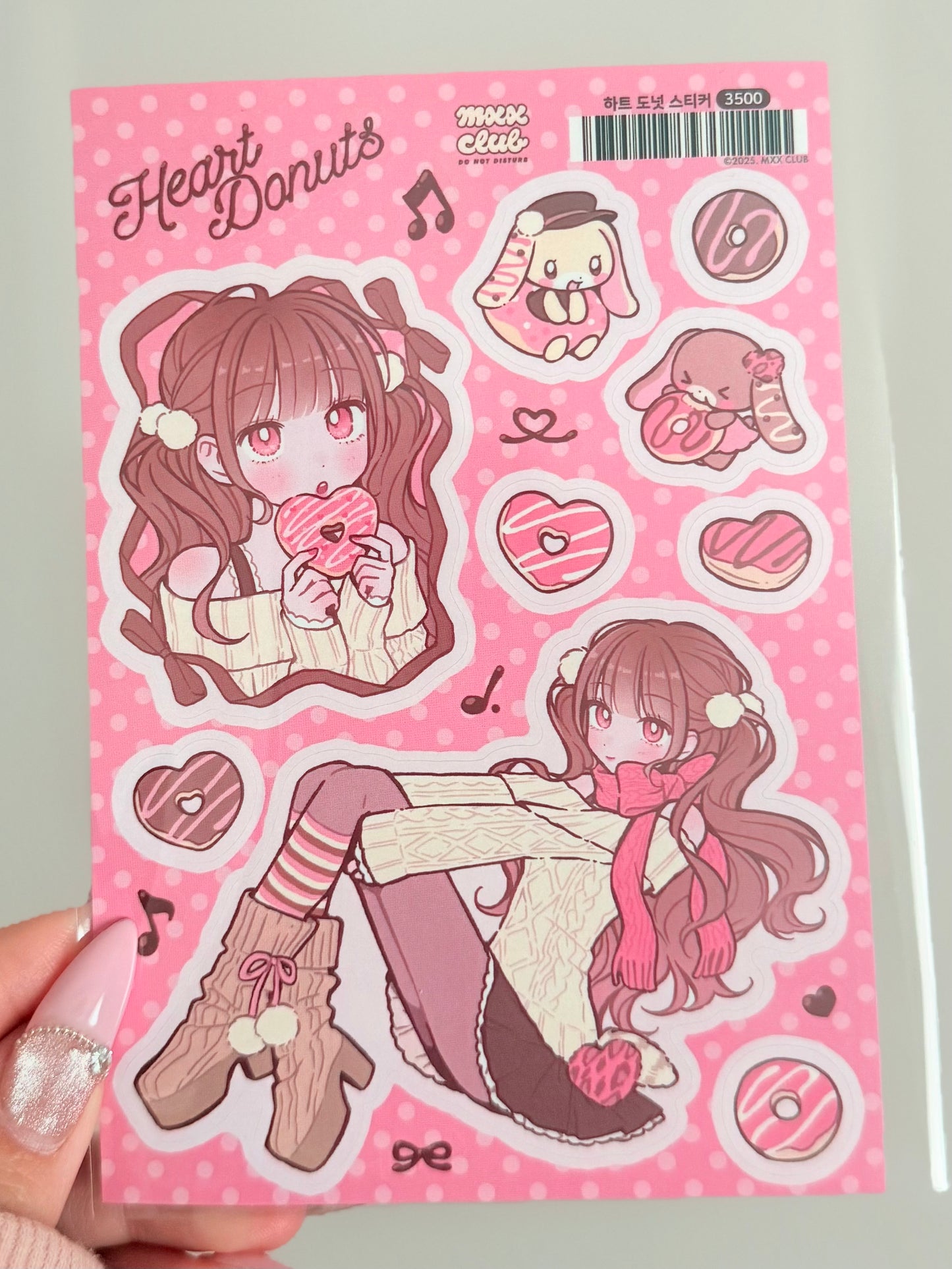Maxxi Club — Heart Donut Sticker Sheet