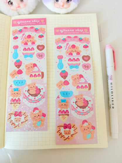 Ajtuana Shop — Dark Chocolate Bear Sticker Sheet