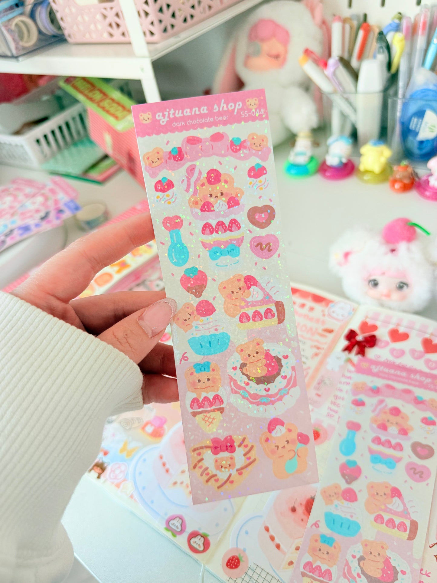 Ajtuana Shop — Dark Chocolate Bear Sticker Sheet