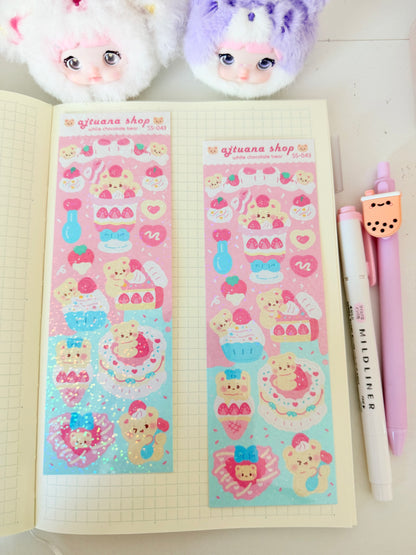 Ajtuana Shop — White Chocolate Bear Sticker Sheet