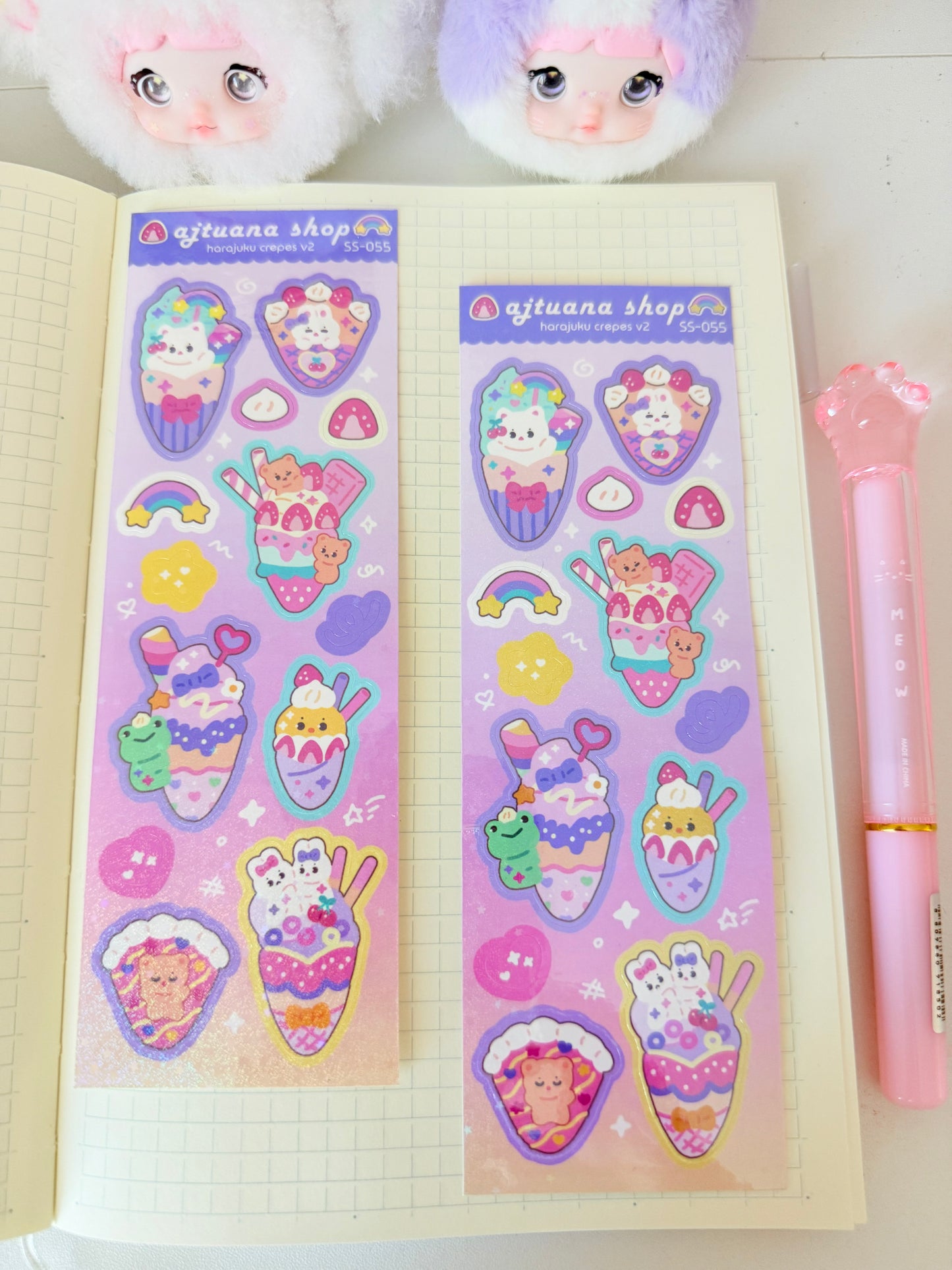 Ajtuana Shop — Harajuku Crepes Sticker Sheet