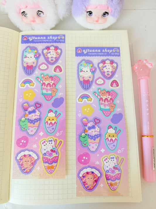 Ajtuana Shop — Harajuku Crepes Sticker Sheet