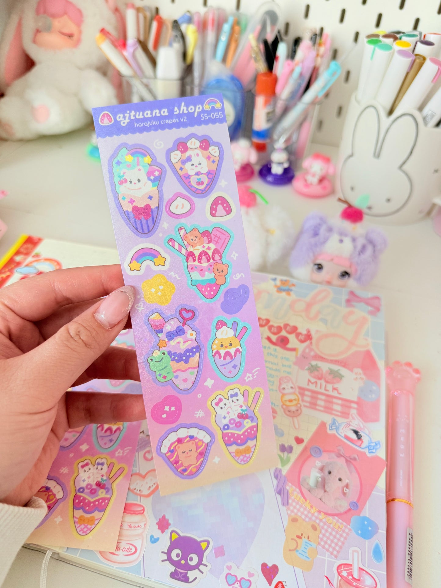 Ajtuana Shop — Harajuku Crepes Sticker Sheet