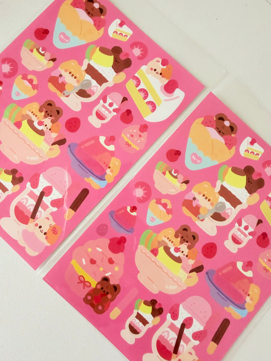Mintymentaiko — Pink Dessert Sticker Sheet