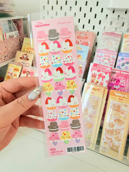 Topping Goods — Assorted Flavor Topping Sticker Sheet