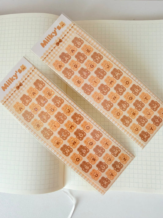 Milky's — Bear Alphabet Sticker Sheet