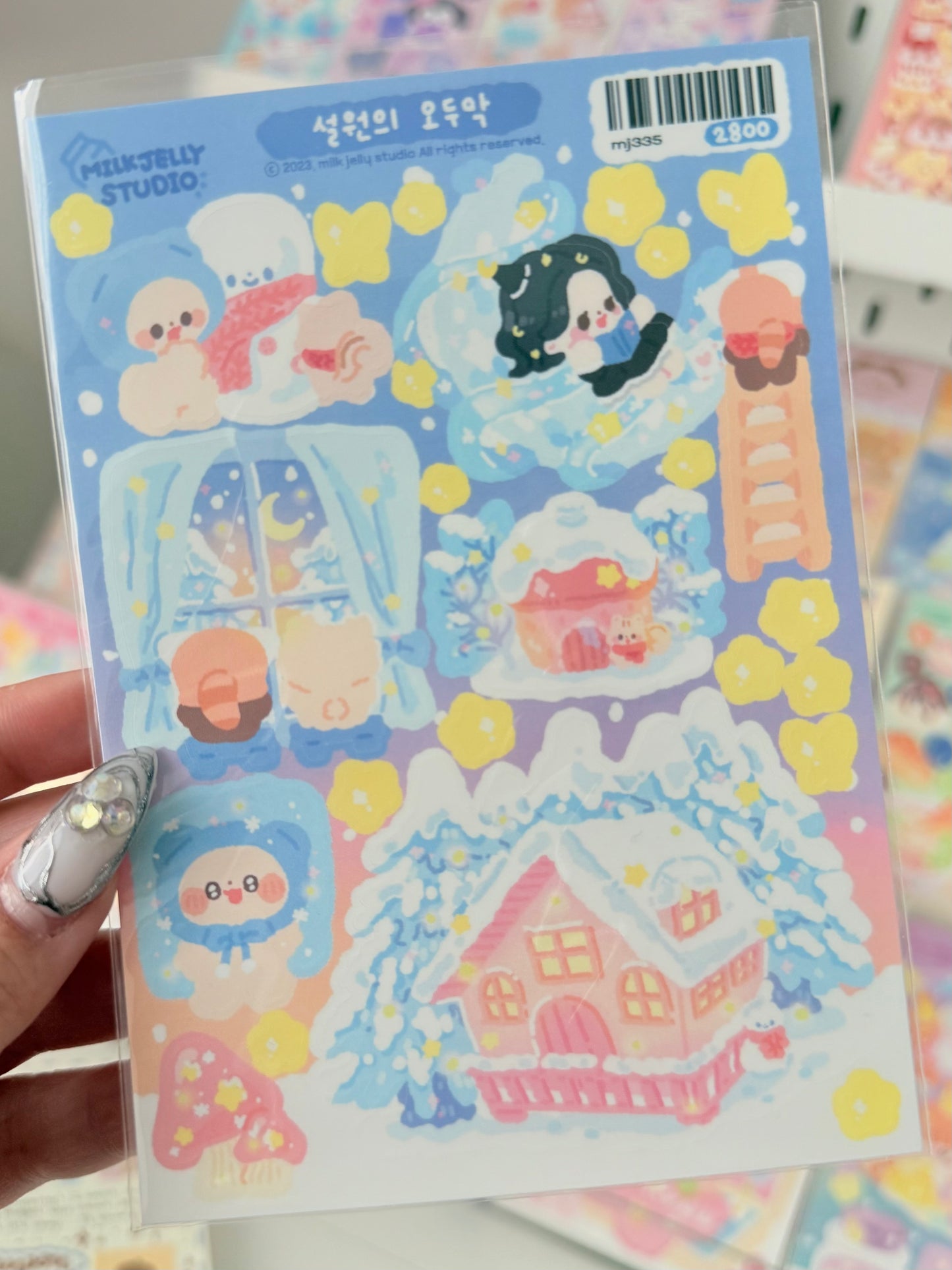 Milk Jelly Studio — Snowfield Cabin Sticker Sheet