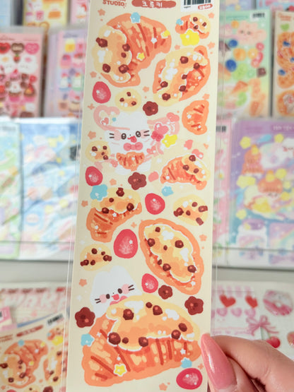 Milk Jelly Studio — Cookie Croissant Sticker Sheet