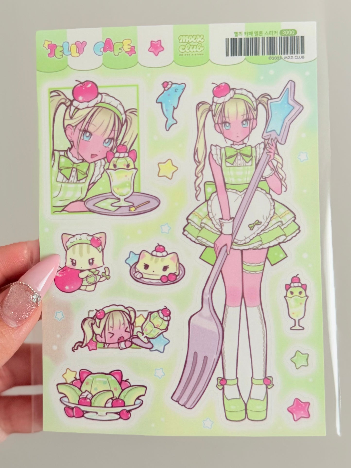 Maxxi Club — Jelly Cafe (Melon) Sticker Sheet
